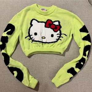 GCDS Hello Kitty Neon Green Sweater